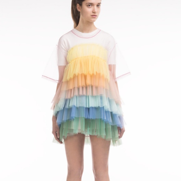 NWT Viktor & Rolf Tulle Collection Tiered Top Mini Dress XS/S - Picture 9 of 10